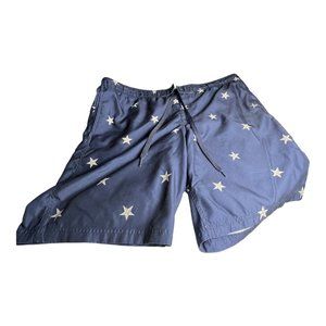 NWT Faded Glory Swim Suit‎ Shorts Men's Large ~ Navy ~ Stars ~